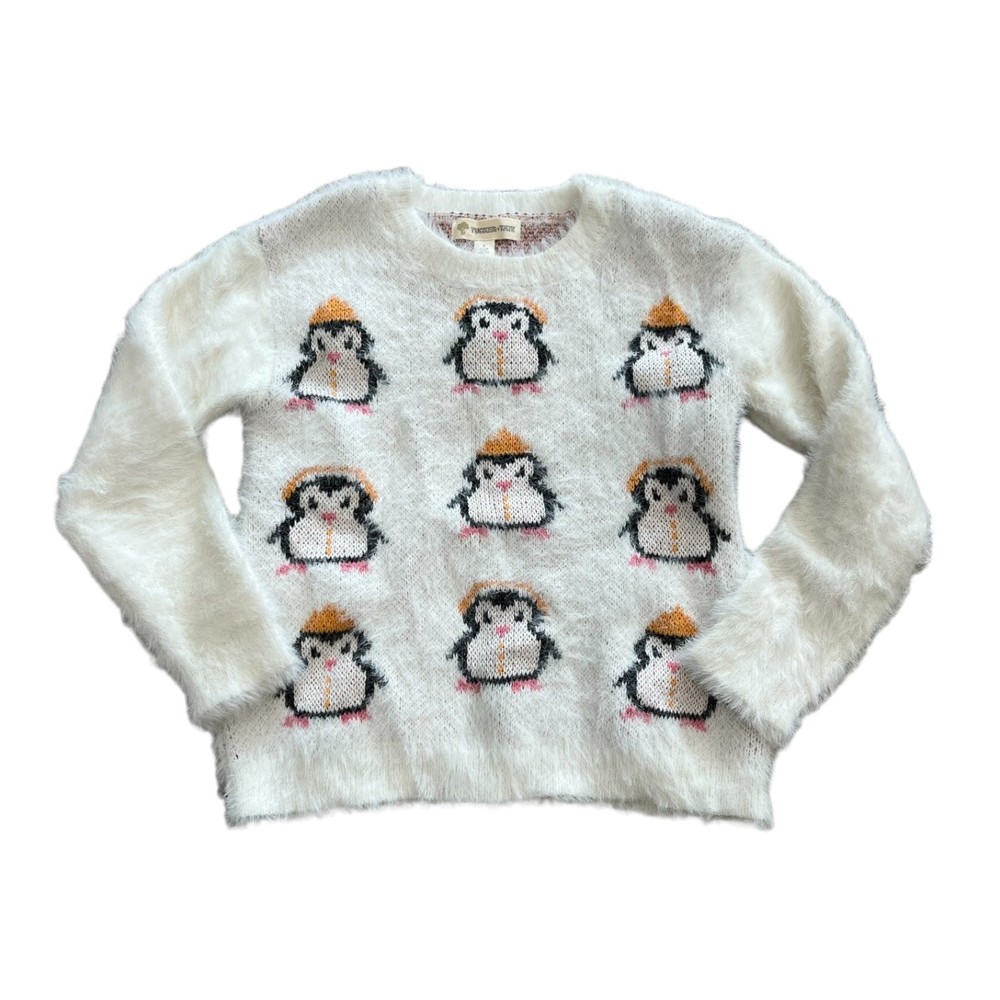 Tucker & Tate White Fuzzy Winter Penguins Sweater 3